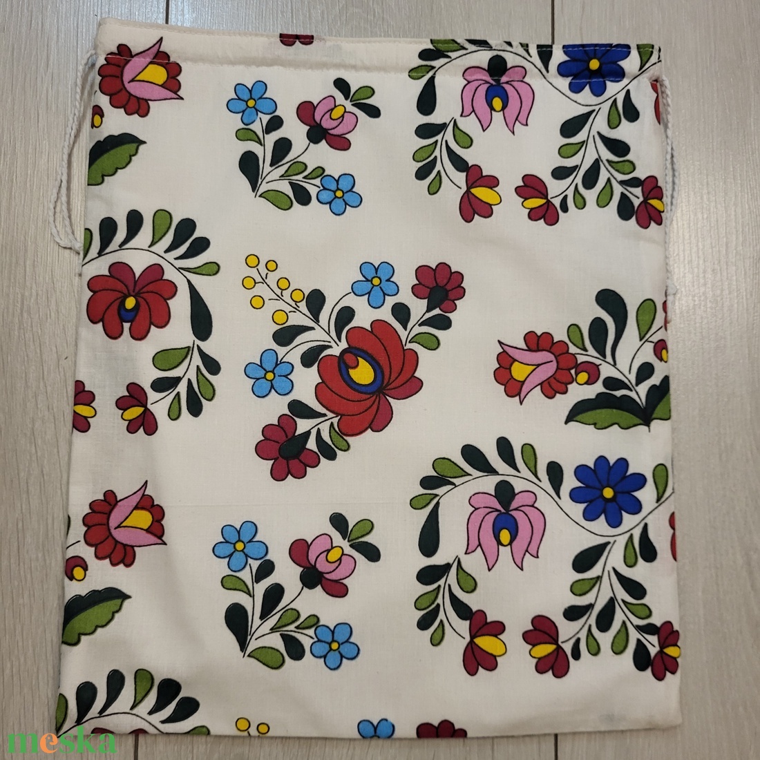 Népi virágmintás kenyereszsák  - táska & tok - bevásárlás & shopper táska - kenyeres zsák - Meska.hu