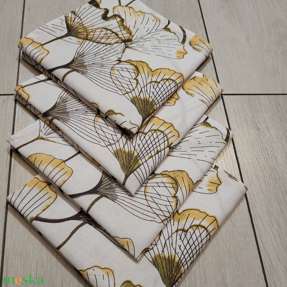 Ginkgo bilobamintás textilszalvéta - otthon & életmód - konyhafelszerelés, tálalás - konyhai textil - szalvéta - Meska.hu Ginkgo bilobamintás textilszalvéta - otthon & életmód - konyhafelszerelés, tálalás - konyhai textil - szalvéta - Meska.hu