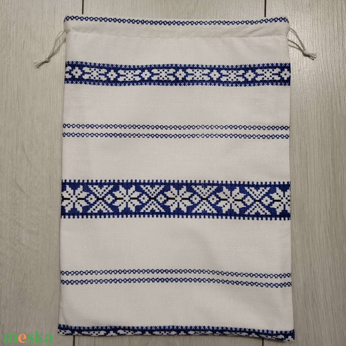 Kék palócmintás kenyereszsák  - táska & tok - bevásárlás & shopper táska - kenyeres zsák - Meska.hu
