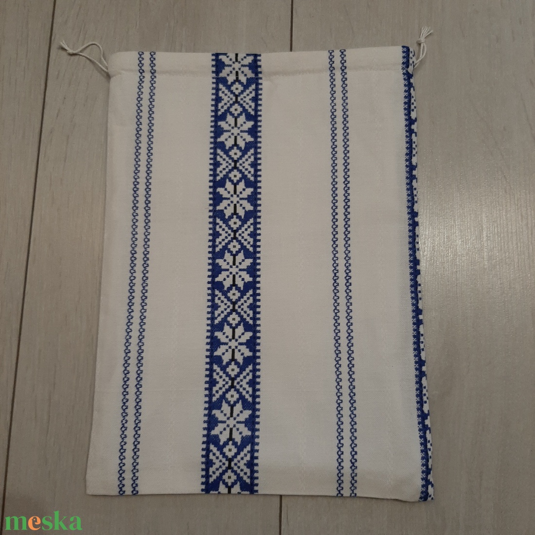 Kék szádamintás kenyereszsák  - táska & tok - bevásárlás & shopper táska - kenyeres zsák - Meska.hu