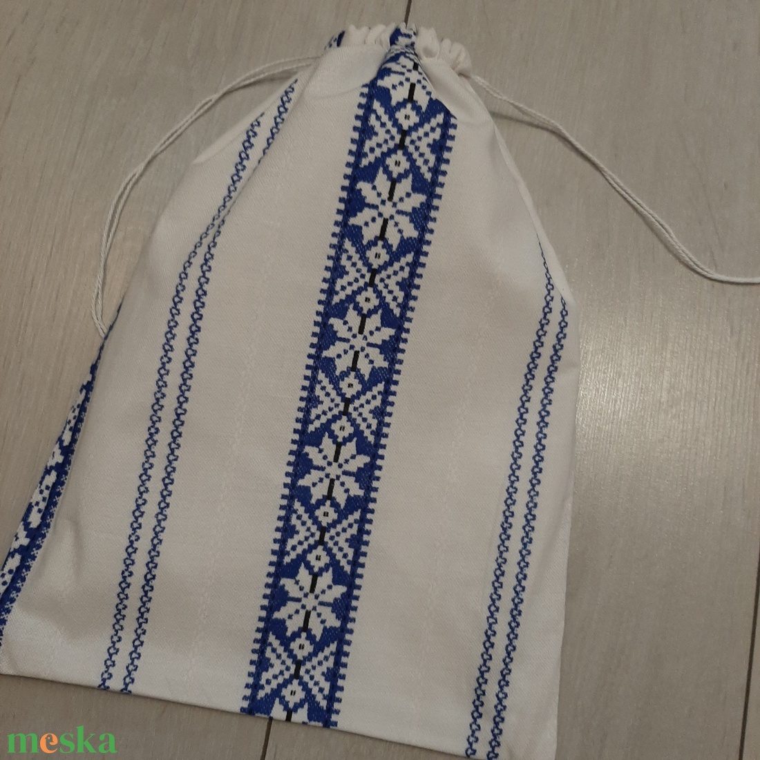 Kék szádamintás kenyereszsák  - táska & tok - bevásárlás & shopper táska - kenyeres zsák - Meska.hu