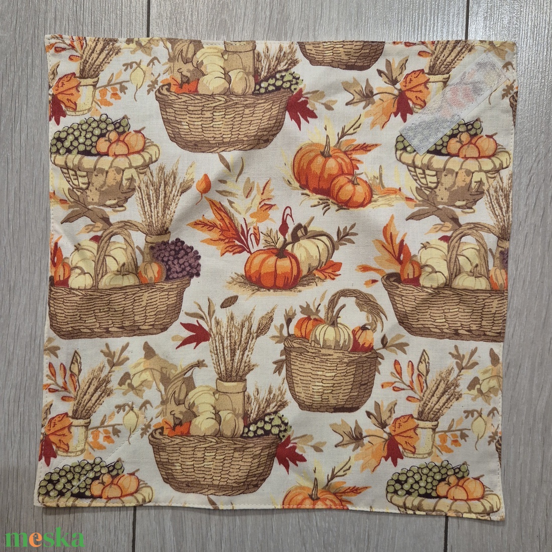 Öko szendvicscsomagoló - őszi, sütőtökös, gyümölcsös - táska & tok - uzsonna- & ebéd tartó - szendvics csomagoló - Meska.hu