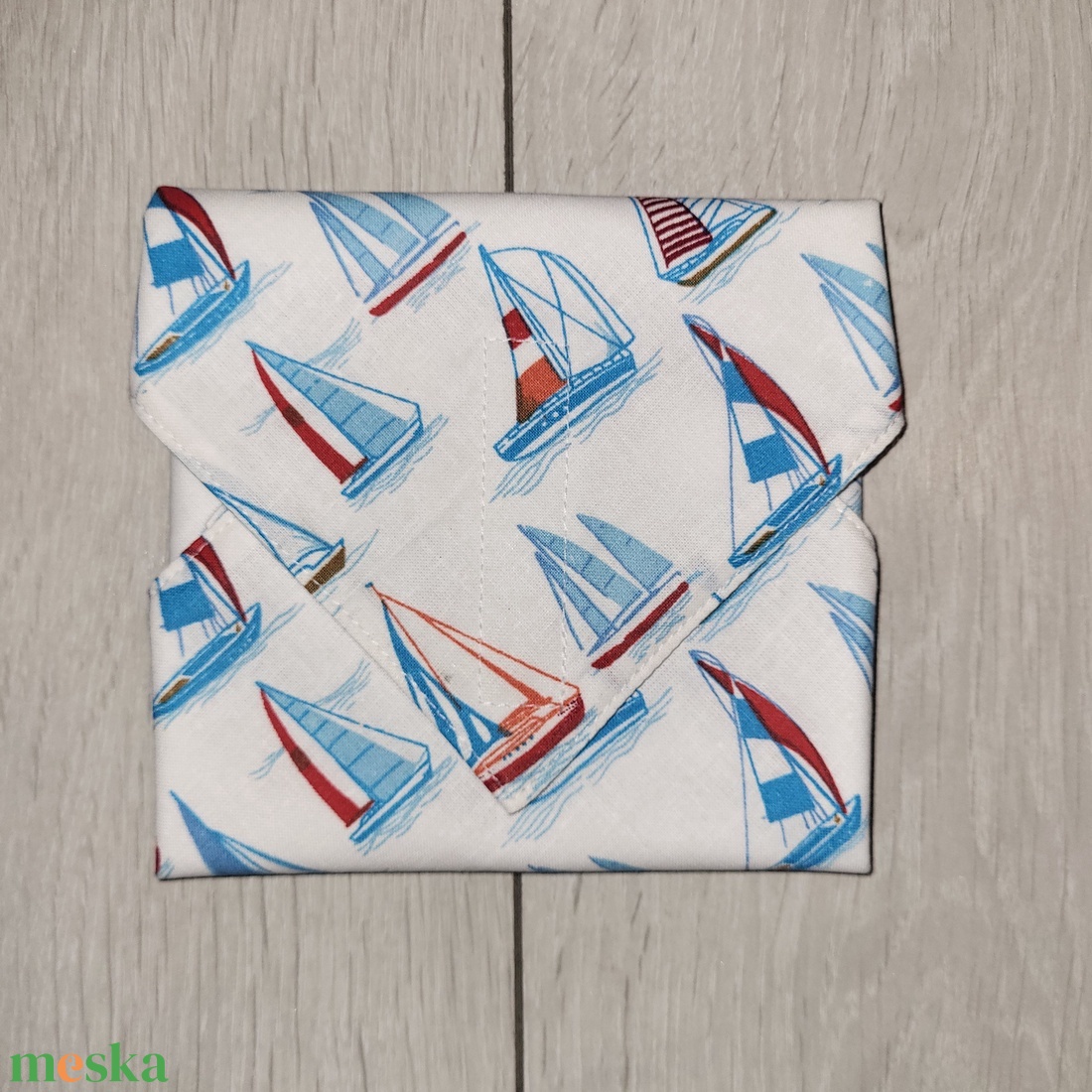 Szendvicscsomagoló vitorlás - táska & tok - uzsonna- & ebéd tartó - szendvics csomagoló - Meska.hu