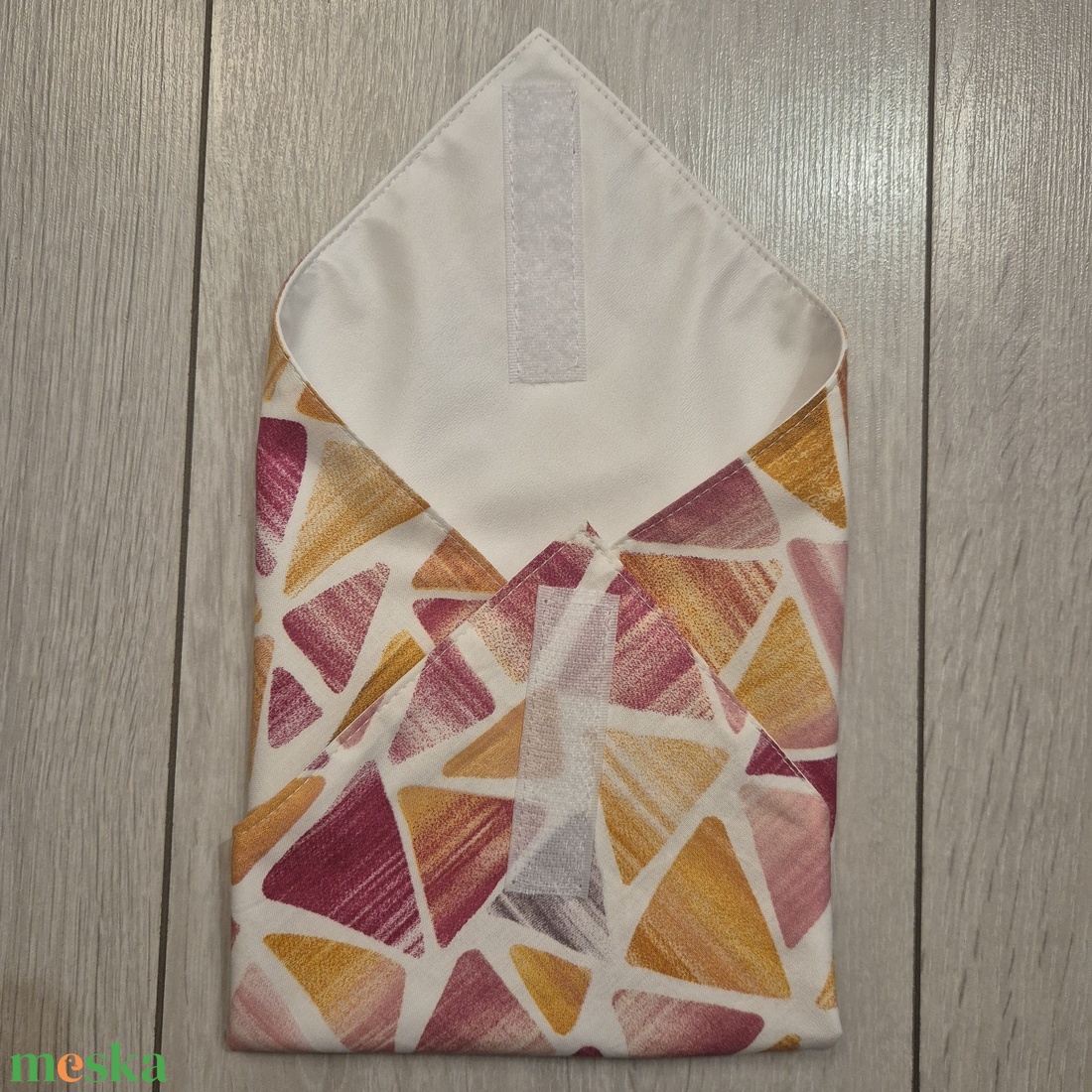 Öko szendvicscsomagoló - háromszög mintás - táska & tok - uzsonna- & ebéd tartó - szendvics csomagoló - Meska.hu