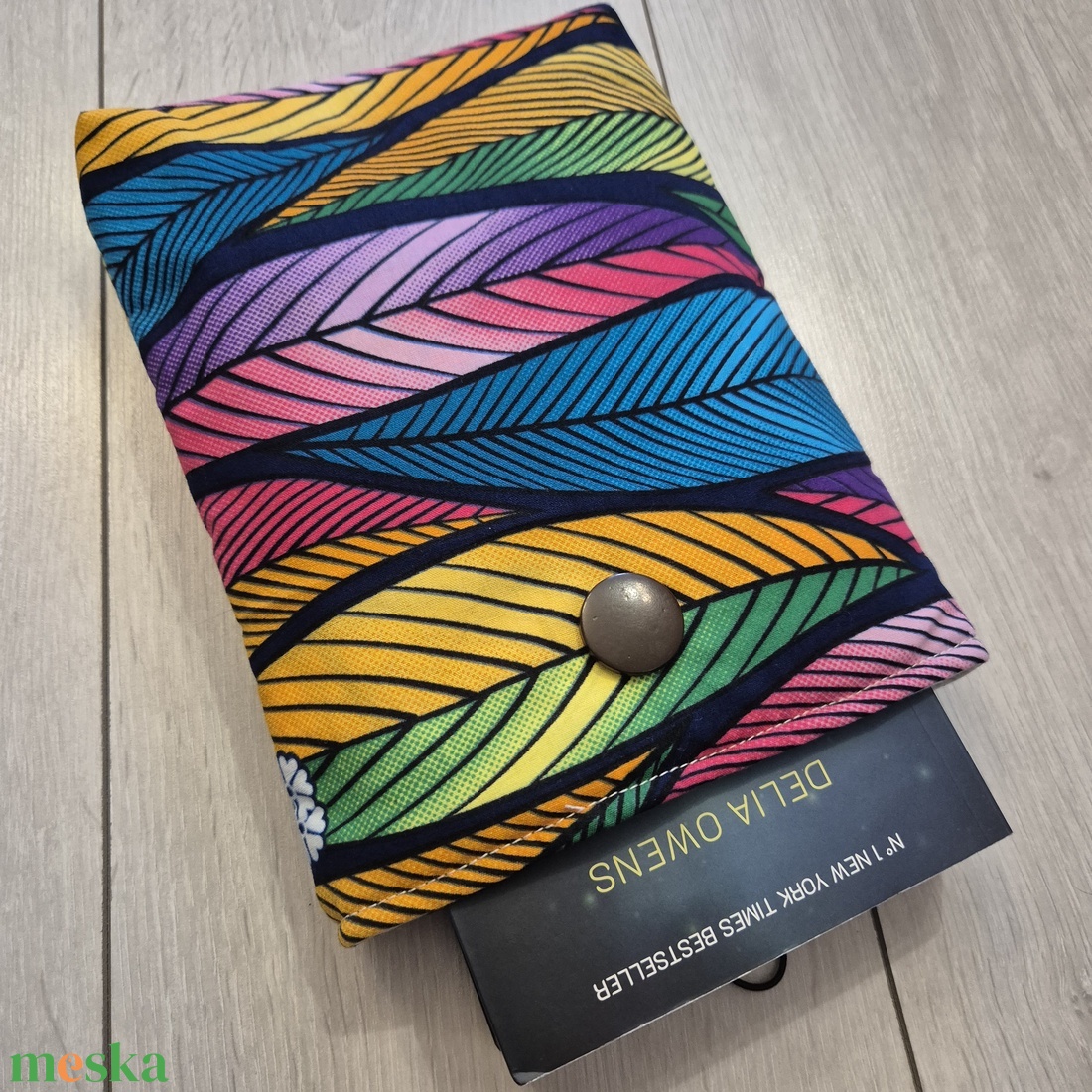 Könyvtok - tollas (Afrikai textil) - könyv & zene - könyvtok - Meska.hu