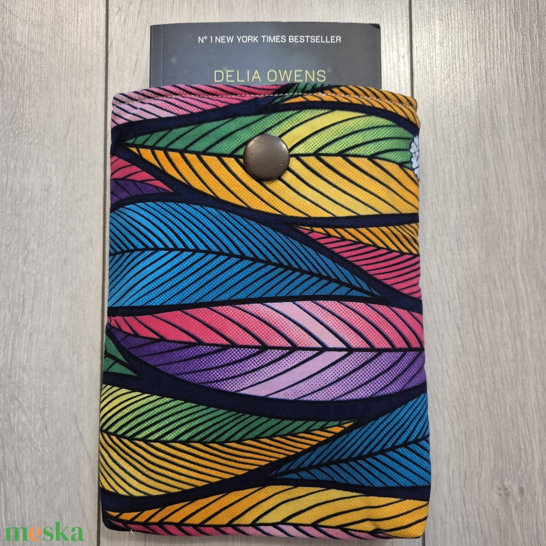 Könyvtok - tollas (Afrikai textil) - könyv & zene - könyvtok - Meska.hu