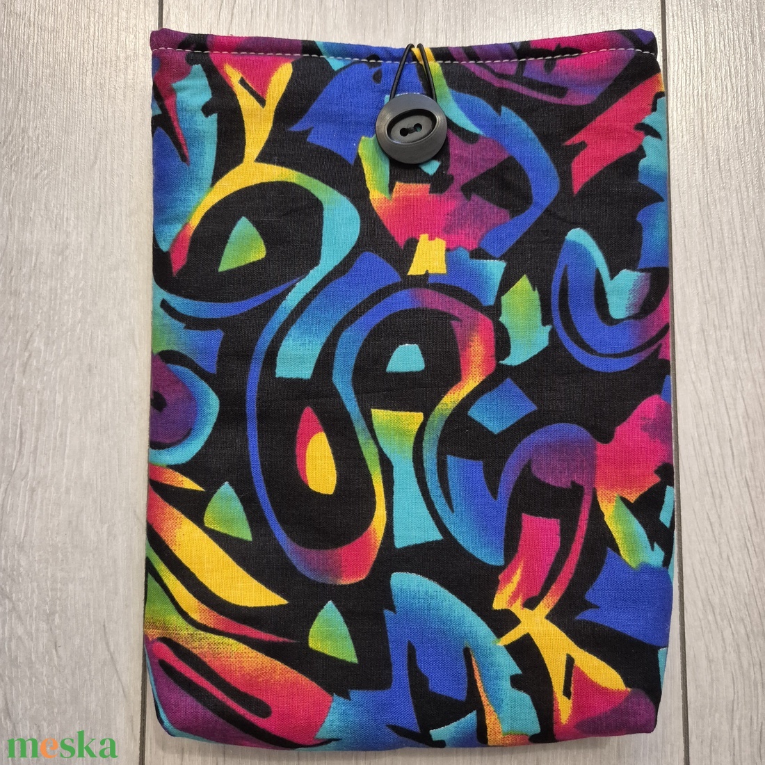 Könyvtok - absztrakt mintás(Afrikai textil) - könyv & zene - könyvtok - Meska.hu