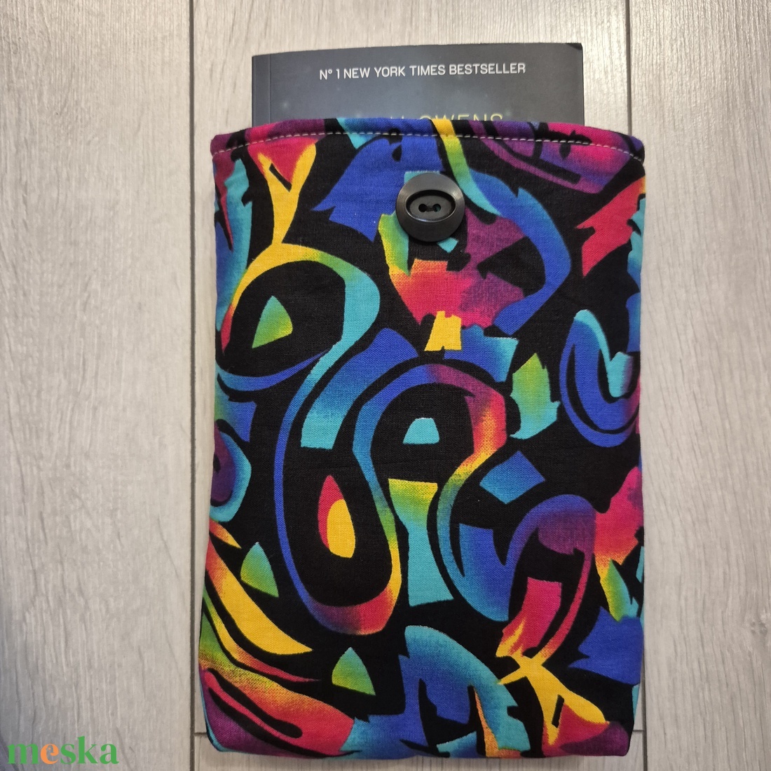 Könyvtok - absztrakt mintás(Afrikai textil) - könyv & zene - könyvtok - Meska.hu