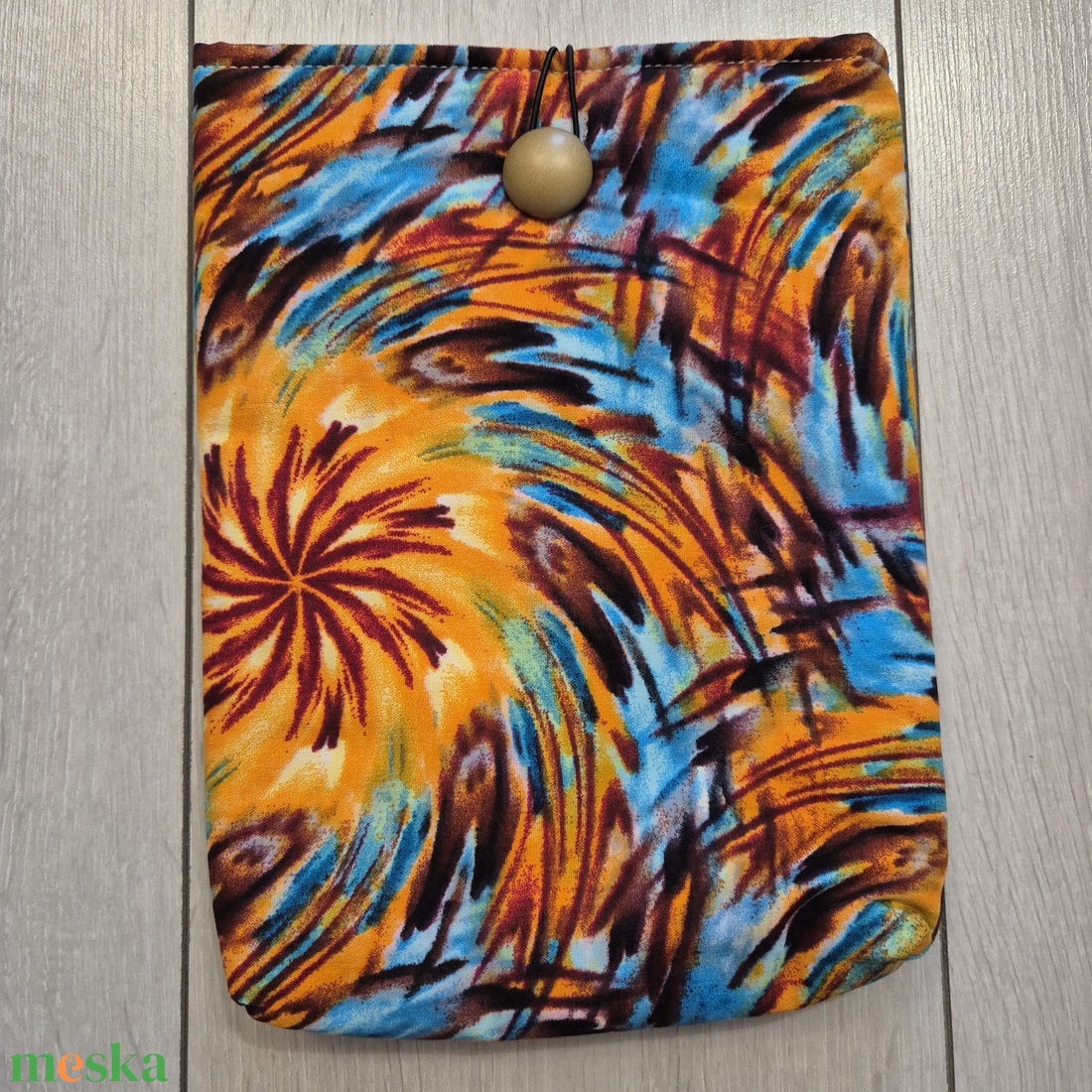 Könyvtok - absztrakt mintás(Afrikai textil) - könyv & zene - könyvtok - Meska.hu