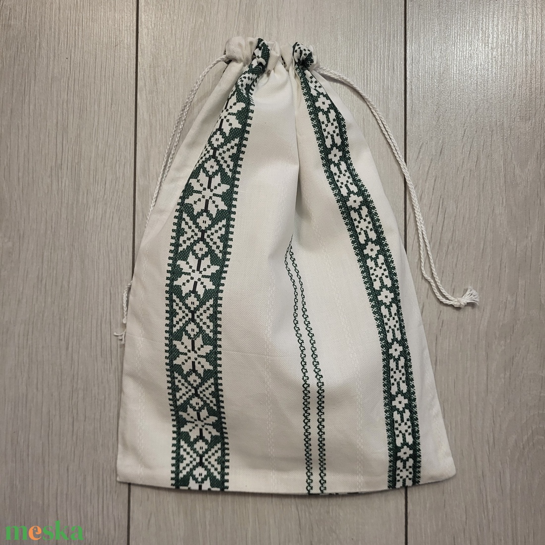Kenyeres zsák 47. - palócmintás vászonból - táska & tok - bevásárlás & shopper táska - kenyeres zsák - Meska.hu