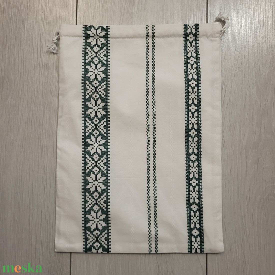 Kenyeres zsák 47. - palócmintás vászonból - táska & tok - bevásárlás & shopper táska - kenyeres zsák - Meska.hu