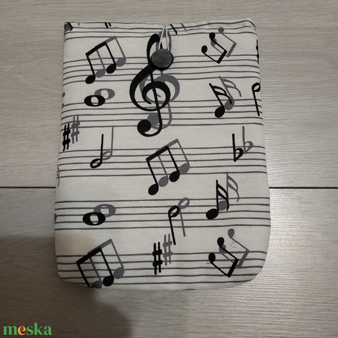 Könyvtok - hangjegy mintás - könyv & zene - könyvtok - Meska.hu