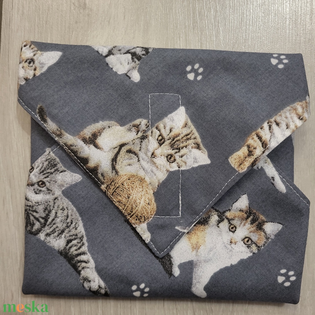 Szendvicscsomagoló - cicás  - táska & tok - uzsonna- & ebéd tartó - szendvics csomagoló - Meska.hu