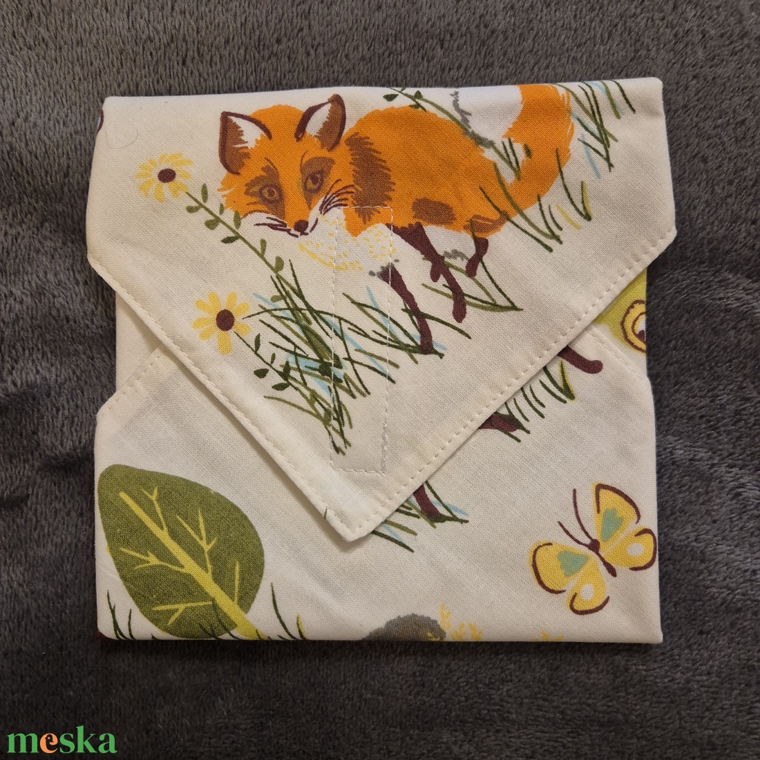 Öko szendvicscsomagoló - erdei állatos  - táska & tok - uzsonna- & ebéd tartó - szendvics csomagoló - Meska.hu