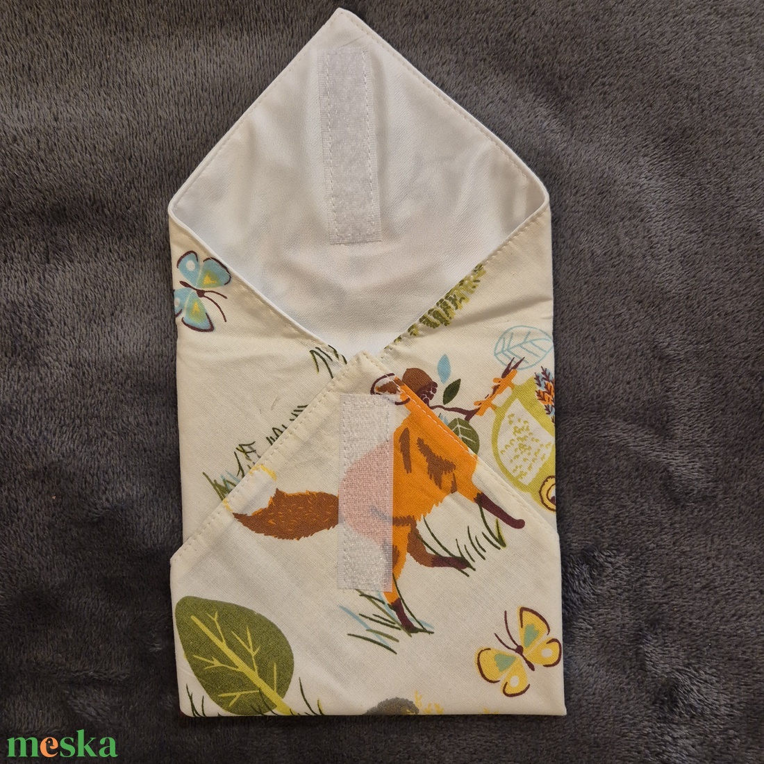 Öko szendvicscsomagoló - erdei állatos  - táska & tok - uzsonna- & ebéd tartó - szendvics csomagoló - Meska.hu