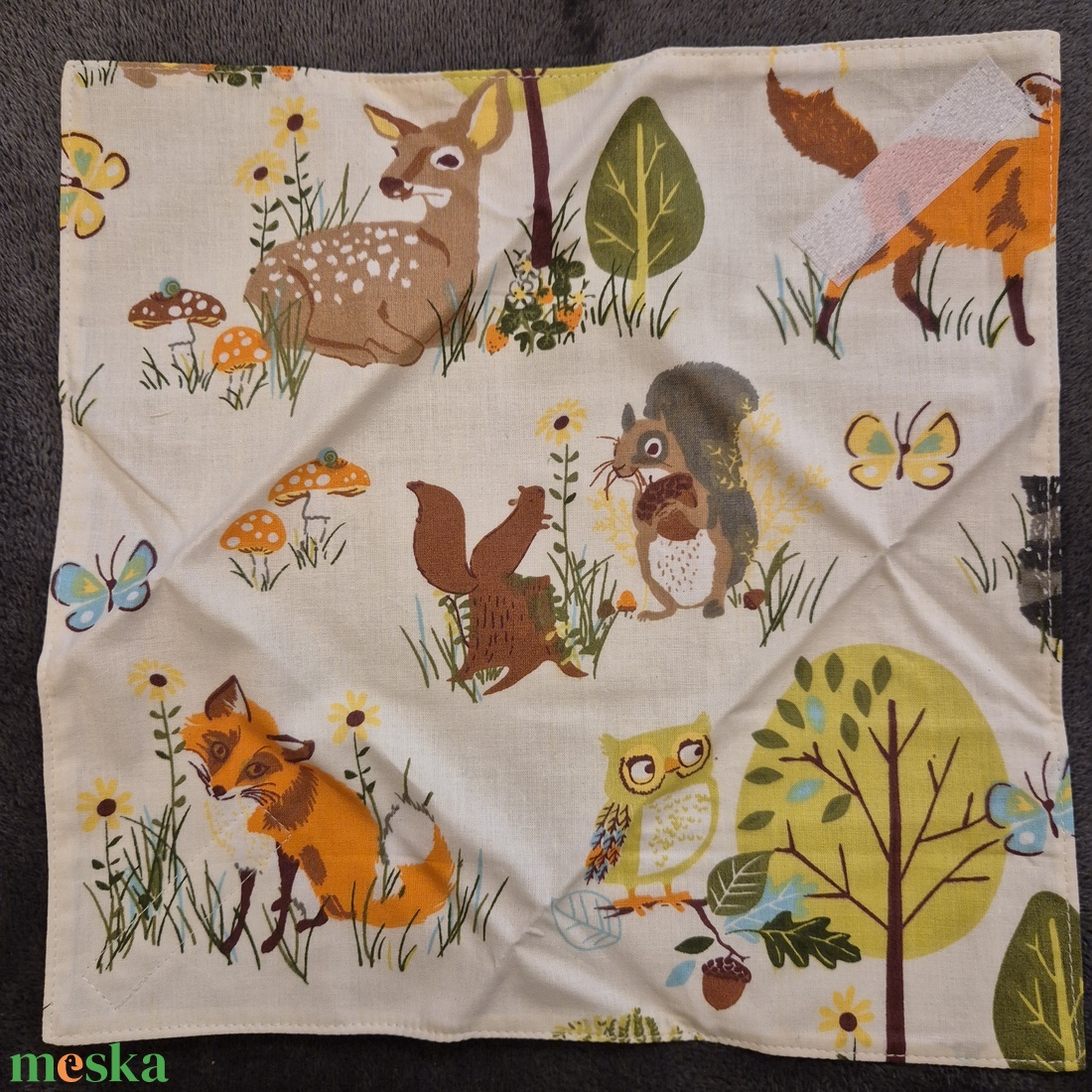 Öko szendvicscsomagoló - erdei állatos  - táska & tok - uzsonna- & ebéd tartó - szendvics csomagoló - Meska.hu