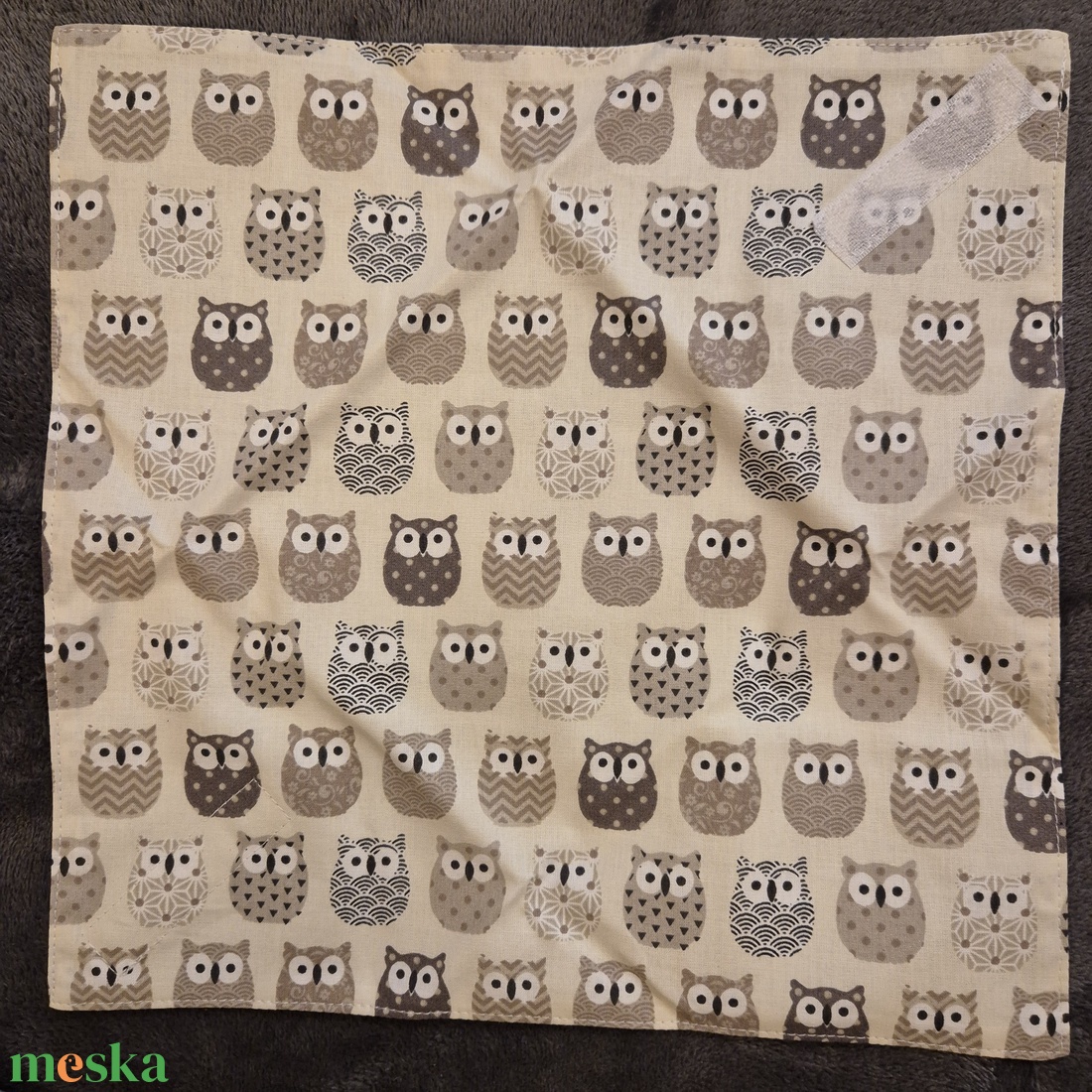 Öko szendvicscsomagoló - baglyos - táska & tok - uzsonna- & ebéd tartó - szendvics csomagoló - Meska.hu