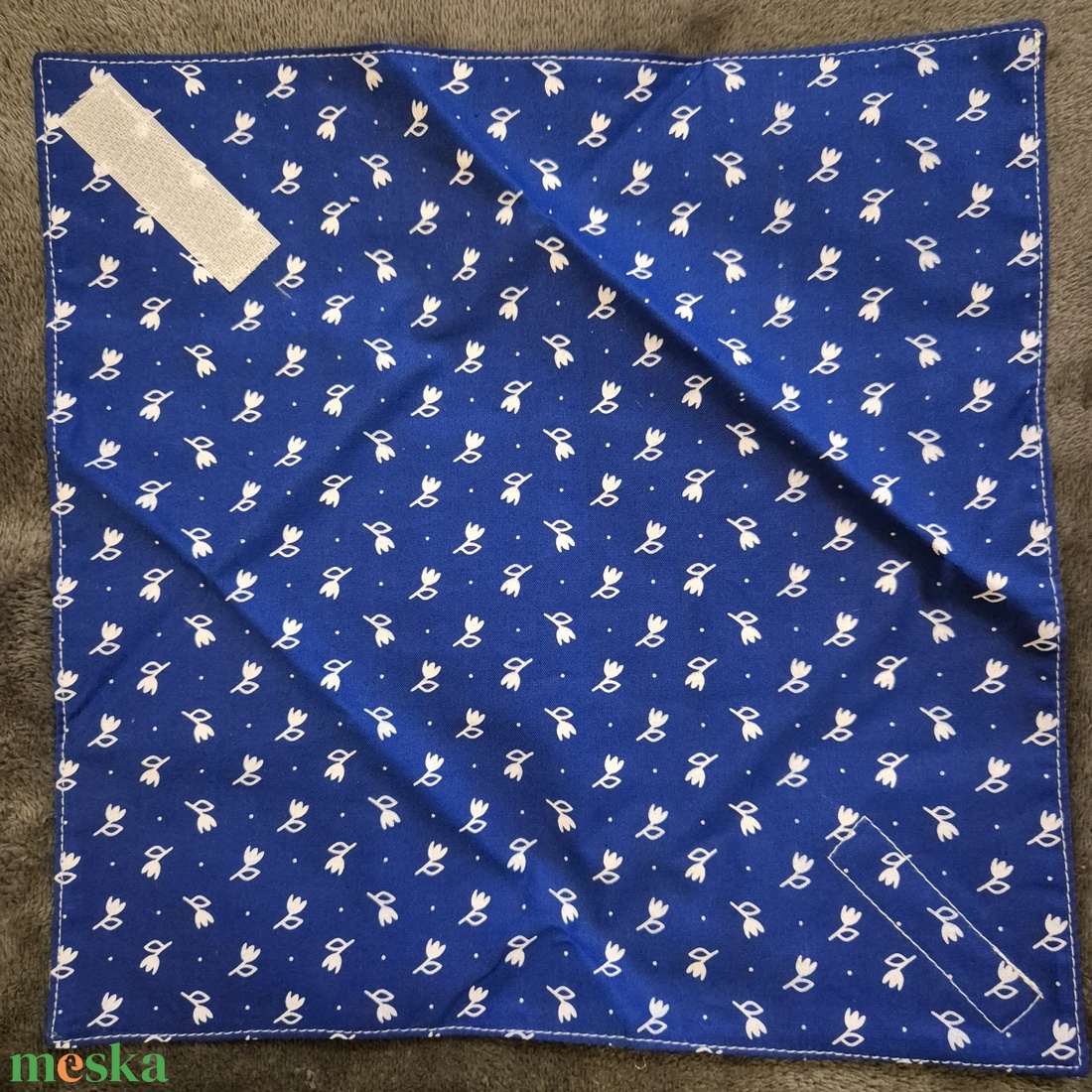 Öko szendvicscsomagoló - kékfestő jellegű pamutvászonból  - táska & tok - uzsonna- & ebéd tartó - szendvics csomagoló - Meska.hu