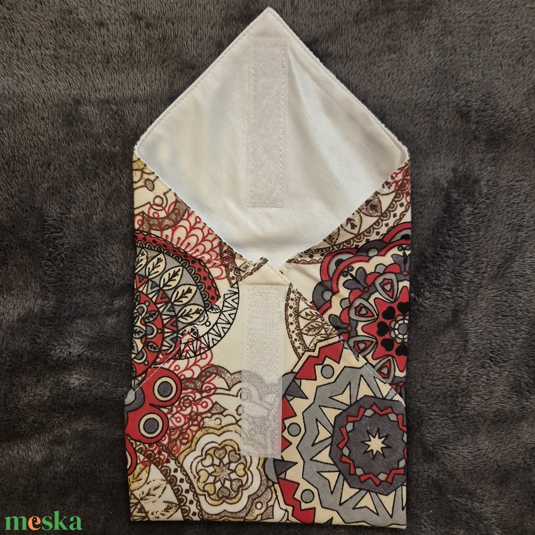 Öko szendvicscsomagoló - mandalamintás  - táska & tok - uzsonna- & ebéd tartó - szendvics csomagoló - Meska.hu