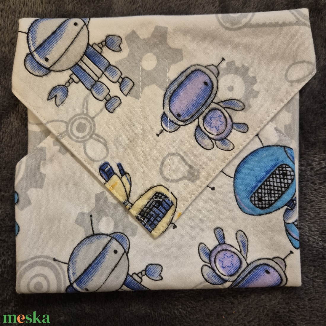 Öko szendvicscsomagoló - robotos  - táska & tok - uzsonna- & ebéd tartó - szendvics csomagoló - Meska.hu