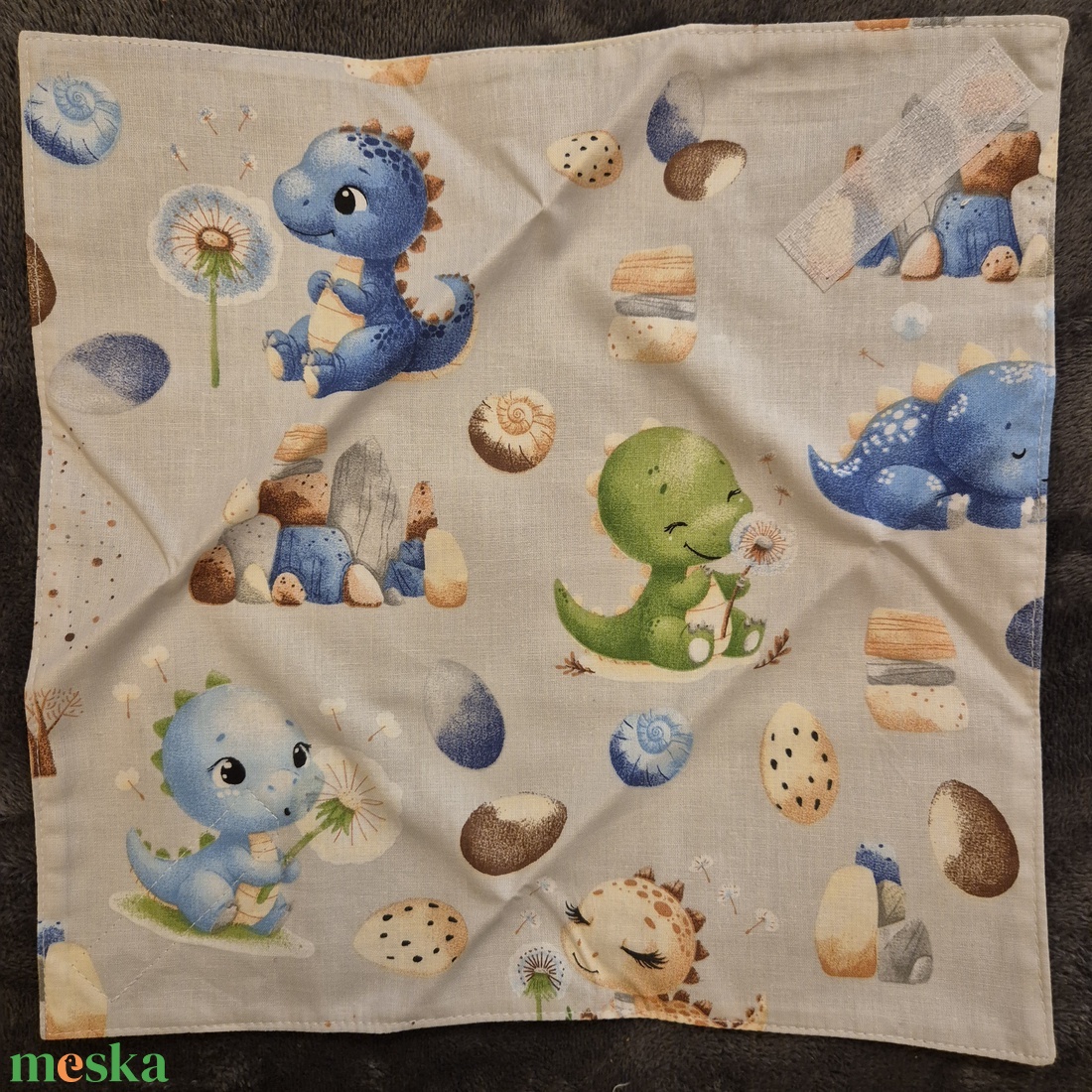 Öko szendvicscsomagoló - dínós - táska & tok - uzsonna- & ebéd tartó - szendvics csomagoló - Meska.hu