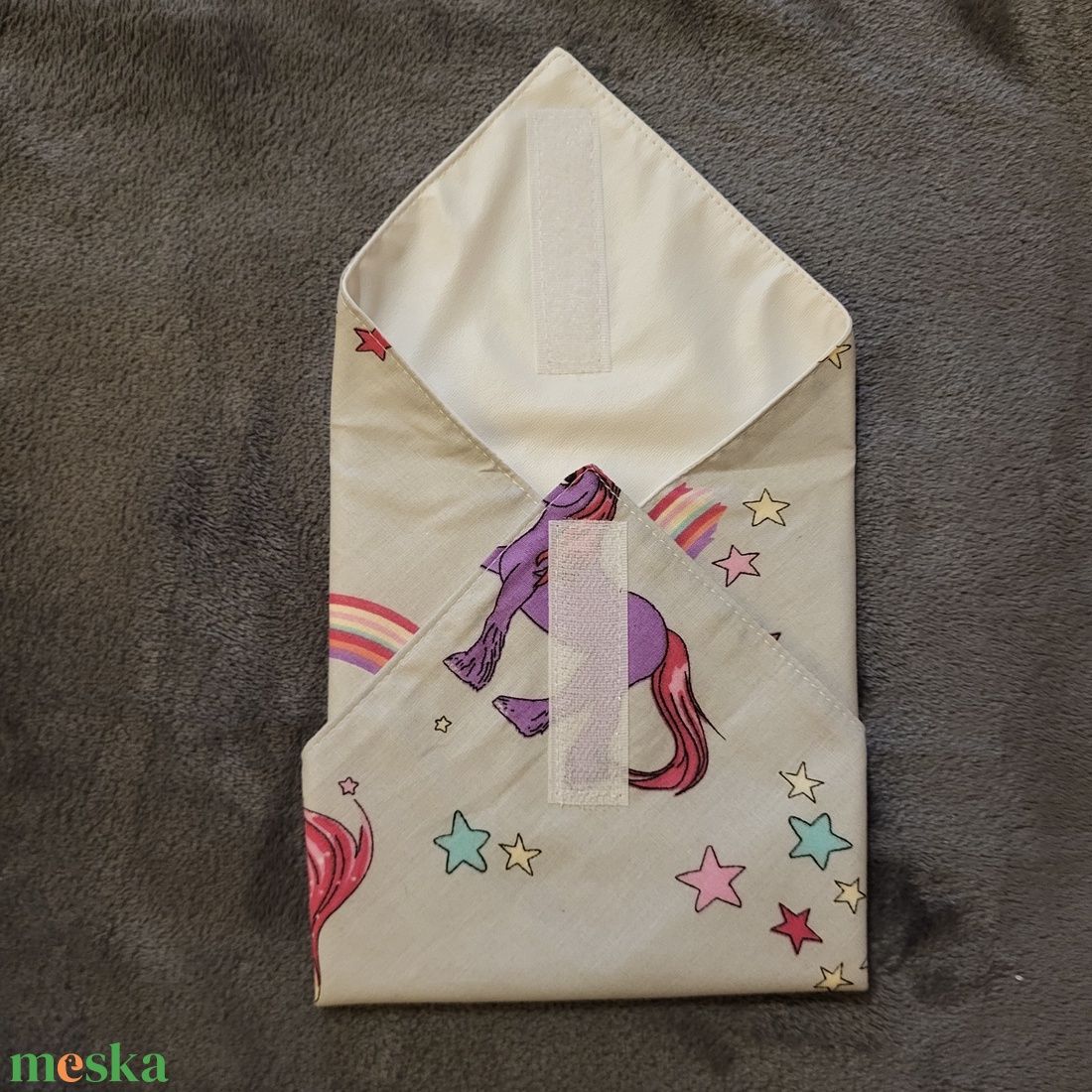 Öko szendvicscsomagoló - unikornis  - táska & tok - uzsonna- & ebéd tartó - szendvics csomagoló - Meska.hu