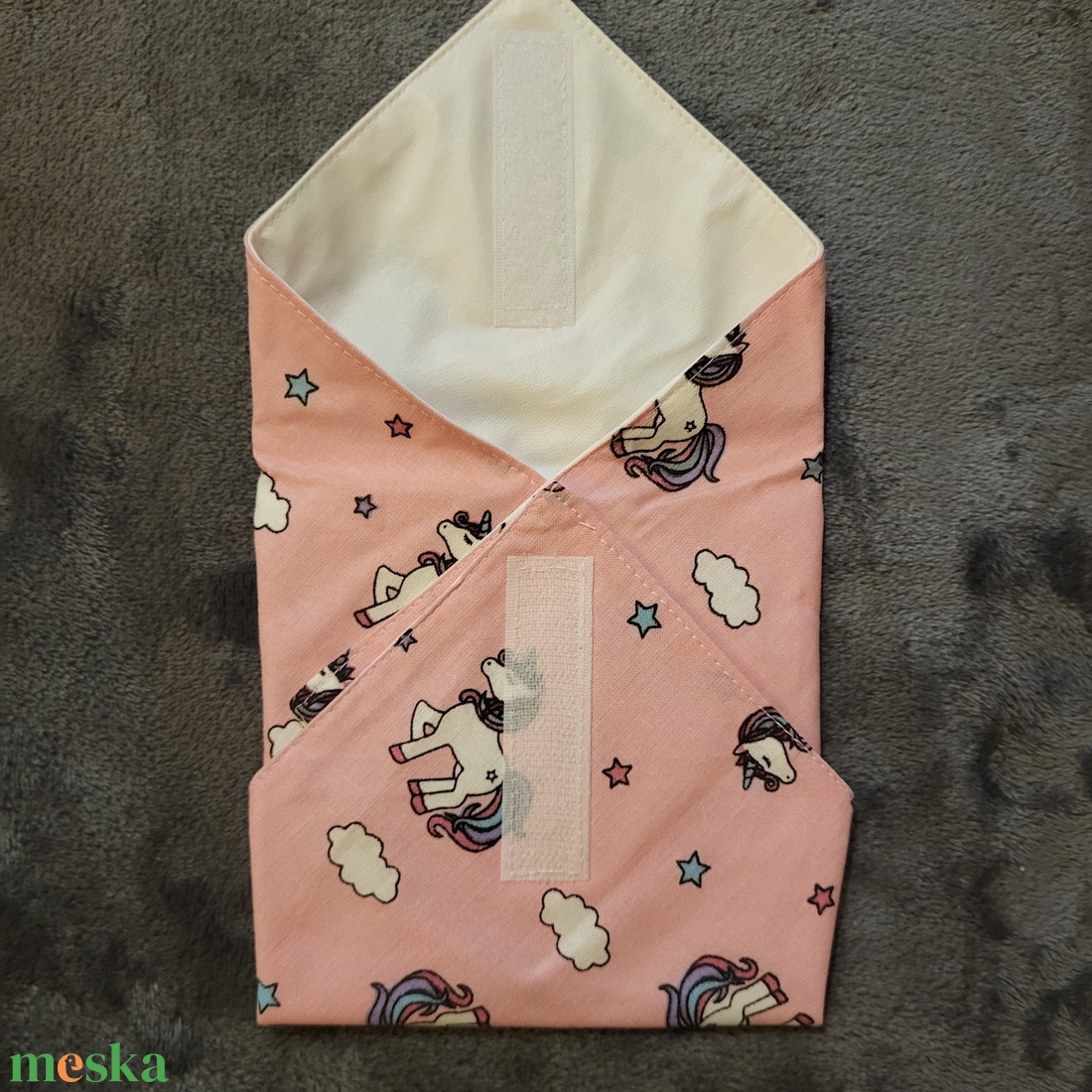 Öko szendvicscsomagoló - unikornis  - táska & tok - uzsonna- & ebéd tartó - szendvics csomagoló - Meska.hu