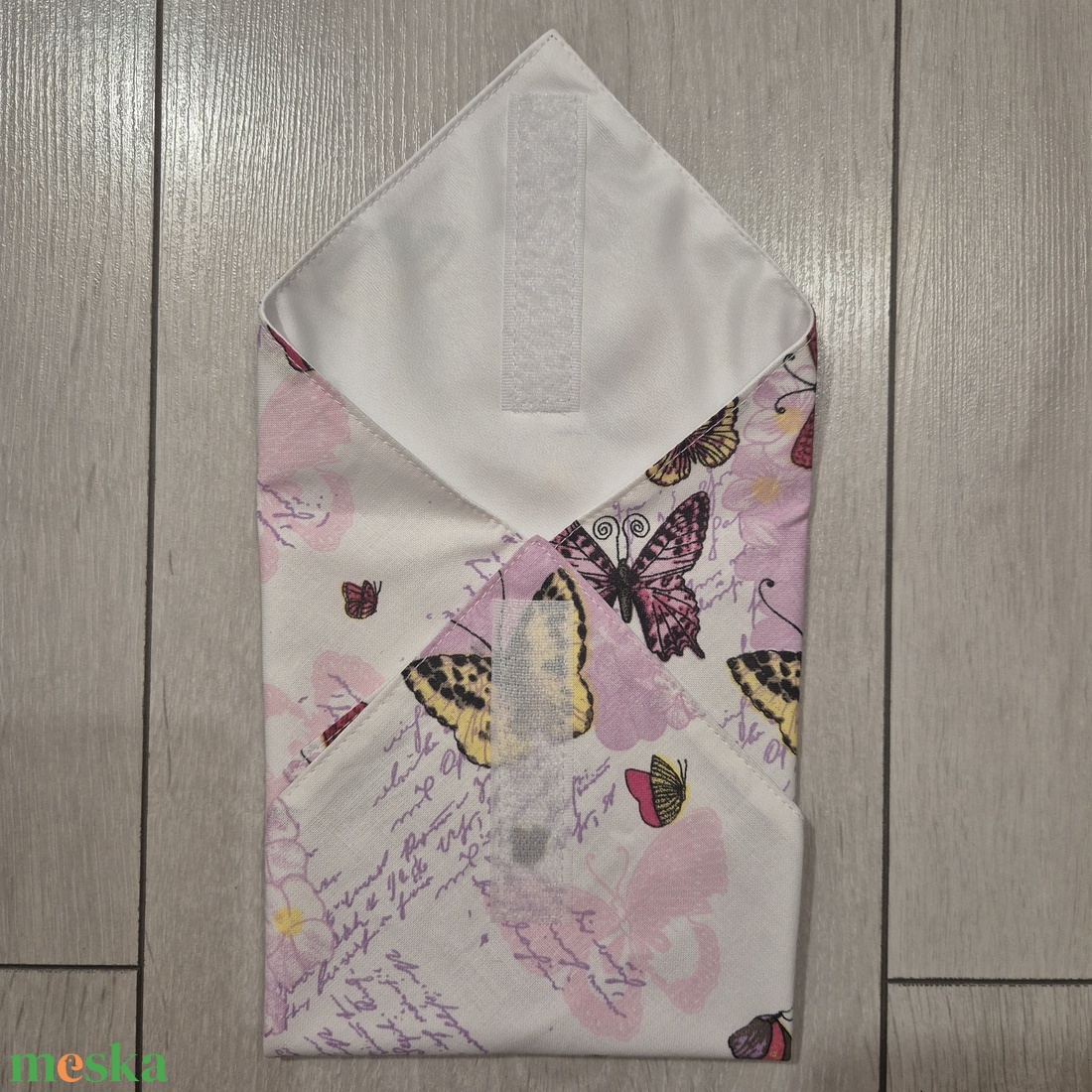 Öko szendvicscsomagoló - pillangós  - táska & tok - uzsonna- & ebéd tartó - szendvics csomagoló - Meska.hu