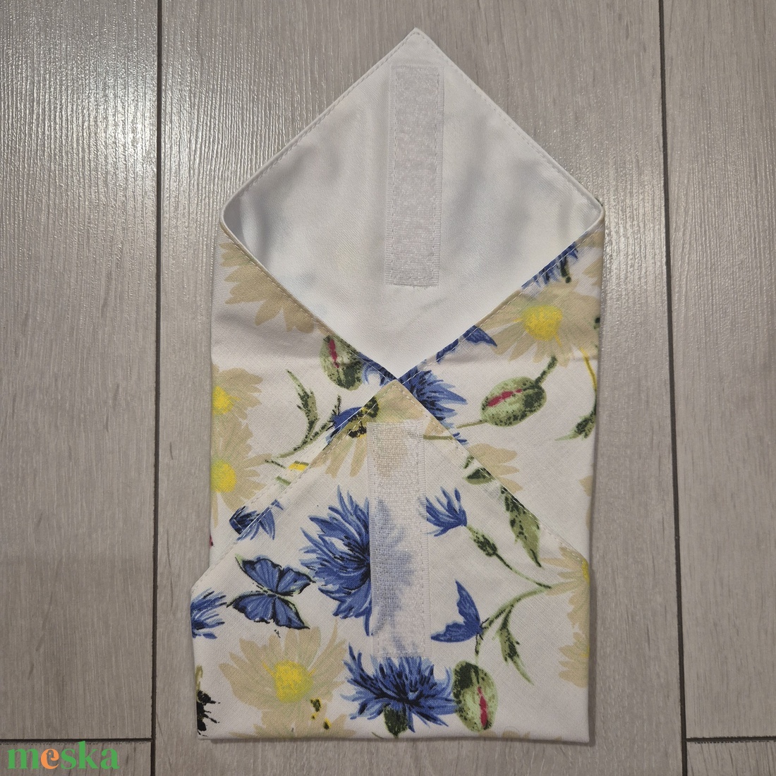 Öko szendvicscsomagoló - pillangós , virágos - táska & tok - uzsonna- & ebéd tartó - szendvics csomagoló - Meska.hu