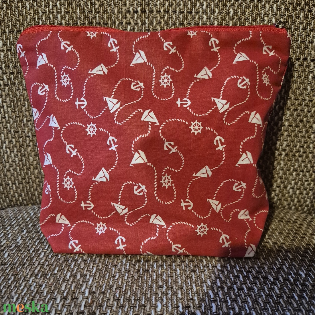 Uzsonnatasak - vitorlamintás  - táska & tok - uzsonna- & ebéd tartó - ebéd tasak, doboz - Meska.hu