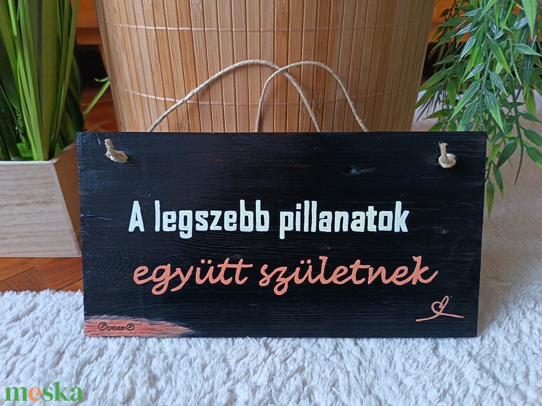 'EGYÜTT-ható EGYÜTT-lét... Hangulatdekor történettel - otthon & életmód - dekoráció - kép & falikép - fából készült kép - Meska.hu