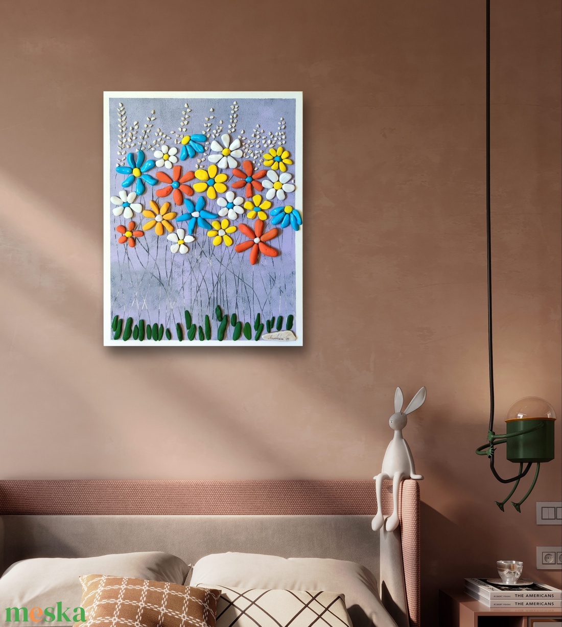 Mezei virágok 40x30 - otthon & életmód - dekoráció - kép & falikép - kavics kép - Meska.hu