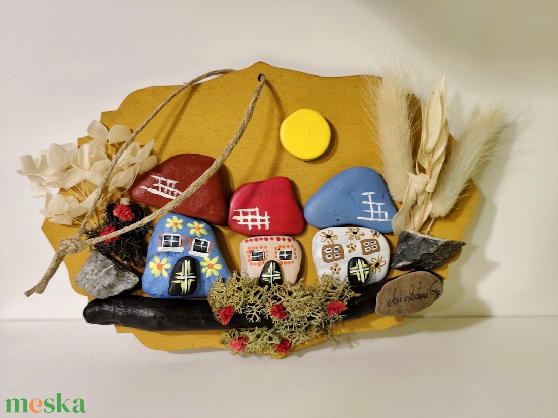 Házikók kavicskép - otthon & életmód - dekoráció - kép & falikép - kavics kép - Meska.hu Házikók kavicskép - otthon & életmód - dekoráció - kép & falikép - kavics kép - Meska.hu