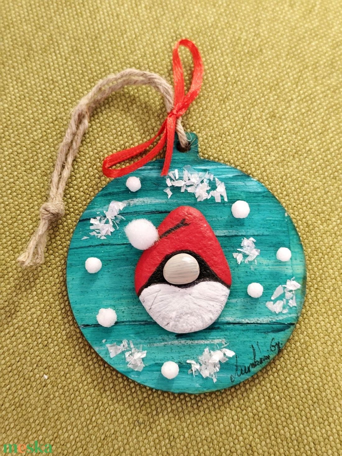 Karácsonyi dísz - otthon & életmód - dekoráció - kép & falikép - kavics kép - Meska.hu