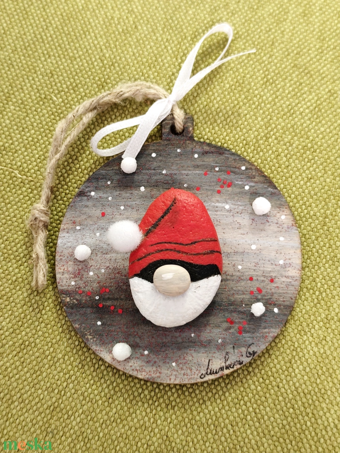 Karácsonyi dísz - otthon & életmód - dekoráció - kép & falikép - kavics kép - Meska.hu