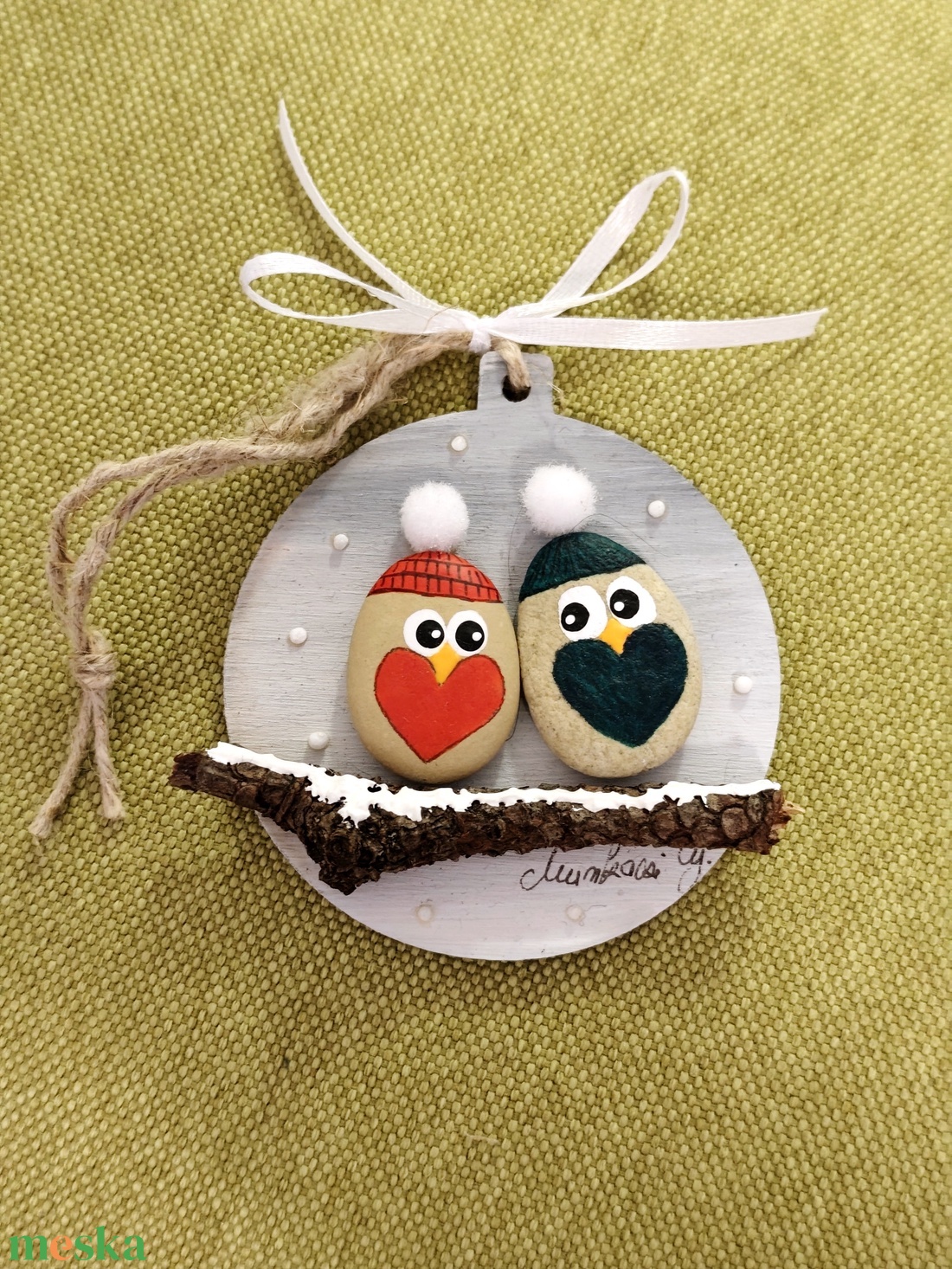 Karácsonyi dísz - otthon & életmód - dekoráció - kép & falikép - kavics kép - Meska.hu