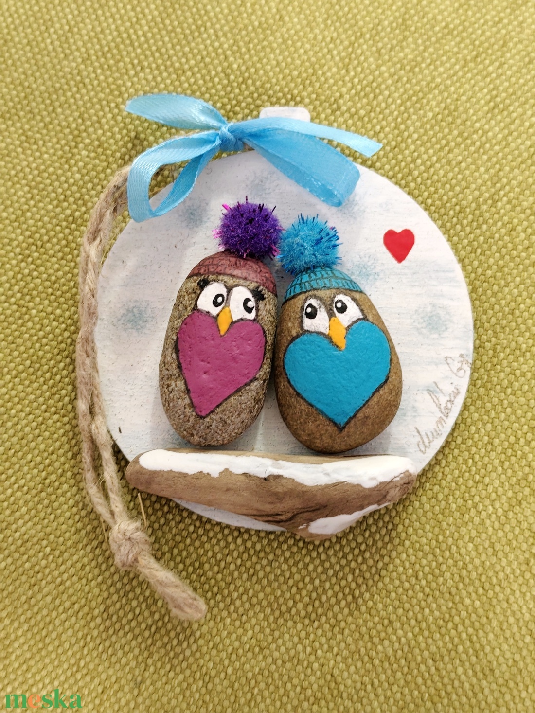 Karácsonyi dísz - otthon & életmód - dekoráció - kép & falikép - kavics kép - Meska.hu