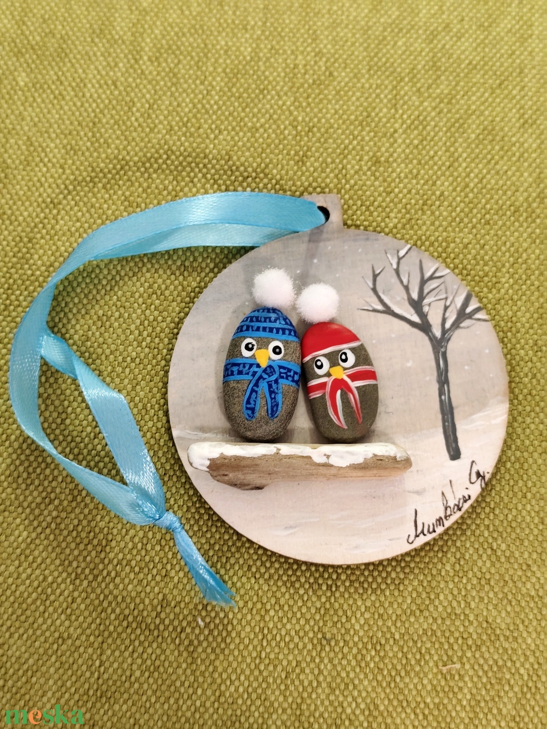 Karácsonyi dísz - otthon & életmód - dekoráció - kép & falikép - kavics kép - Meska.hu