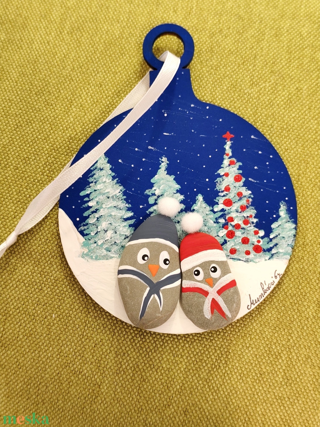 Karácsonyi dísz - otthon & életmód - dekoráció - kép & falikép - kavics kép - Meska.hu