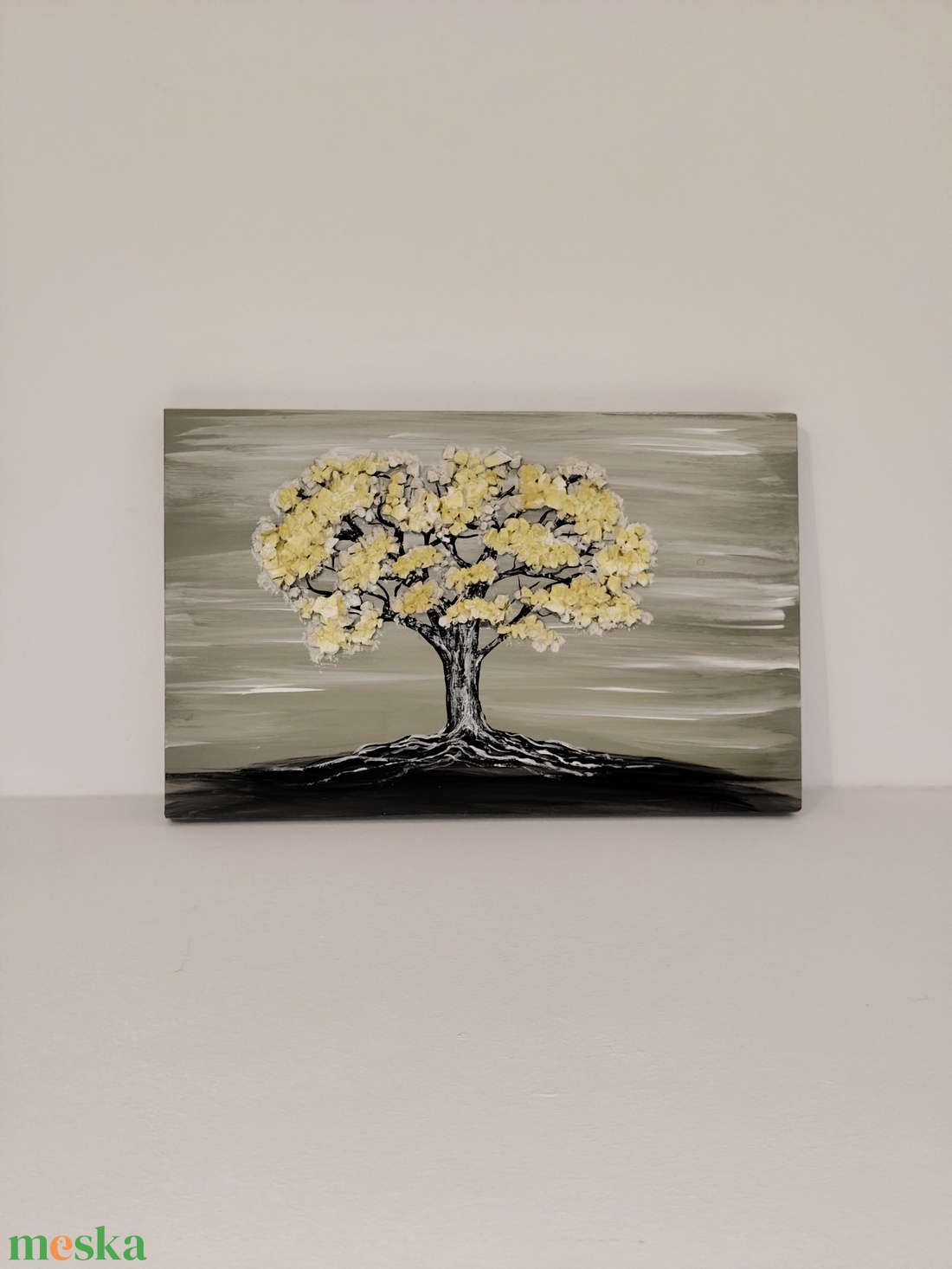 Ébredő lombok kavicskép - otthon & életmód - dekoráció - kép & falikép - kavics kép - Meska.hu