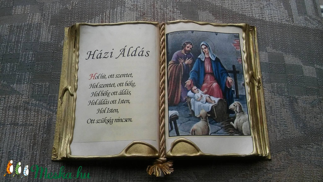 Házi áldás antik díszkönyön -  - Meska.hu