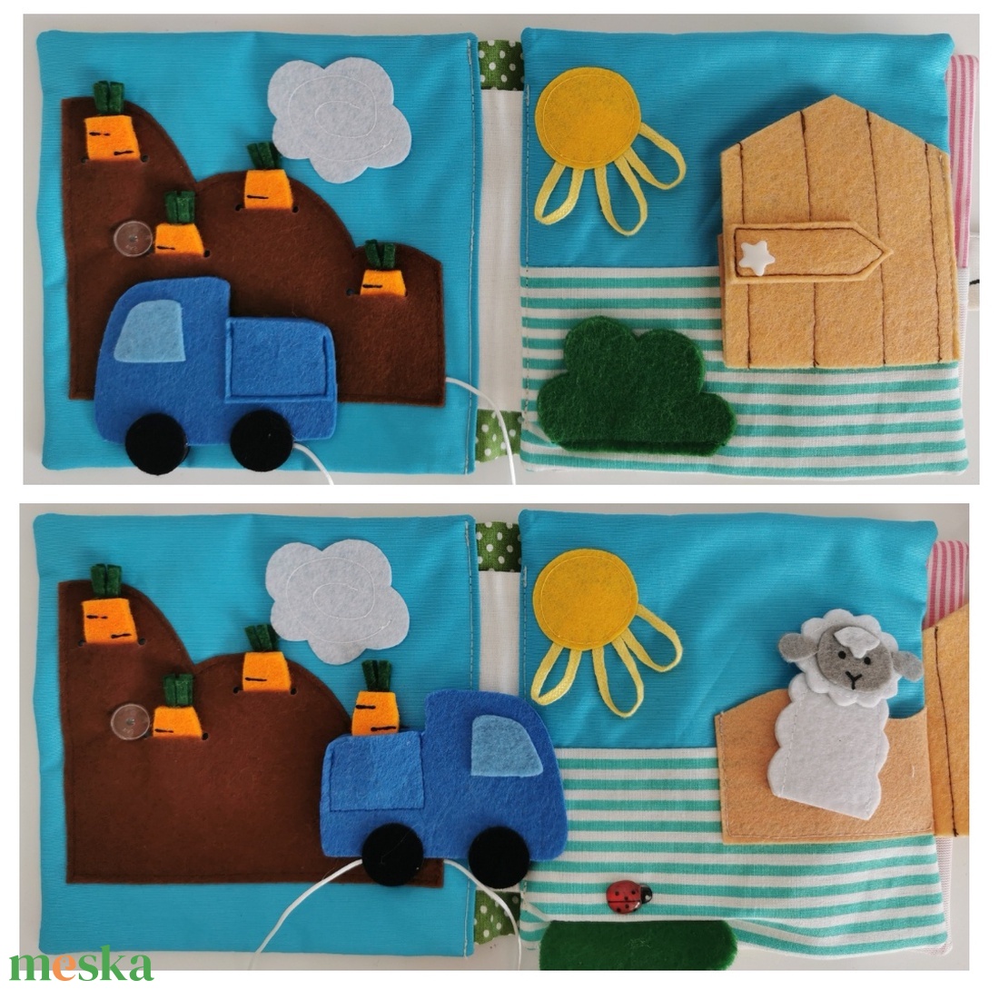 Készségfejlesztő textilkönyvecske - húsvéti  - játék & sport - Meska.hu