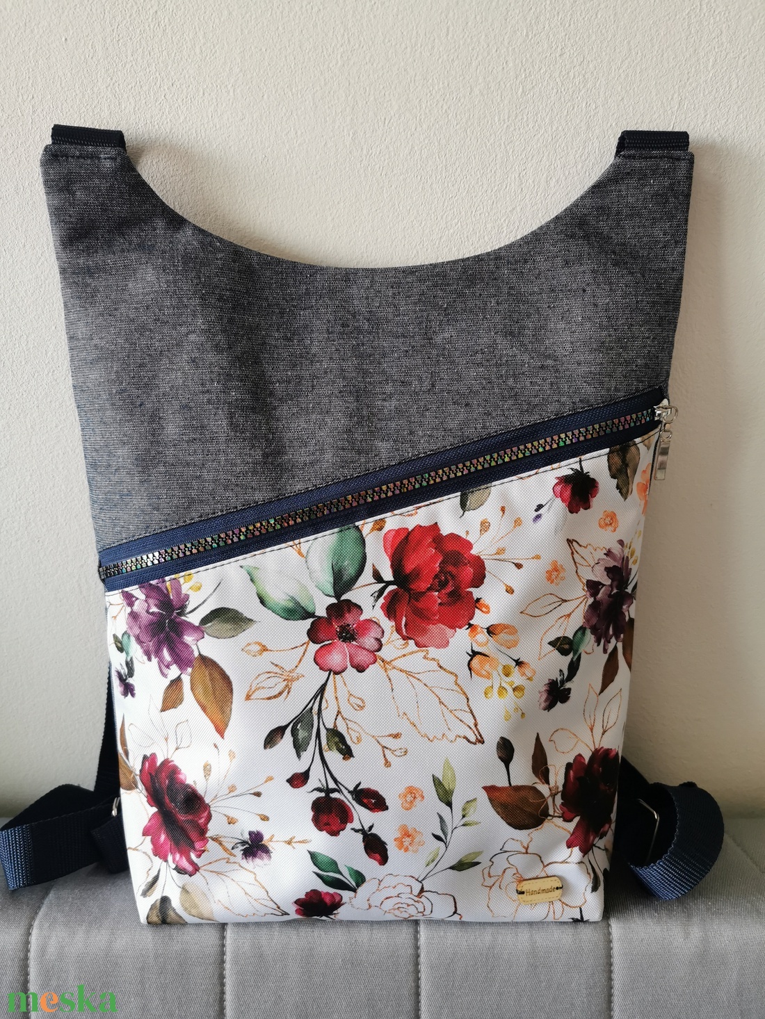 LETTI BackPack - virágos  - táska & tok - hátizsák - kishátizsák - Meska.hu