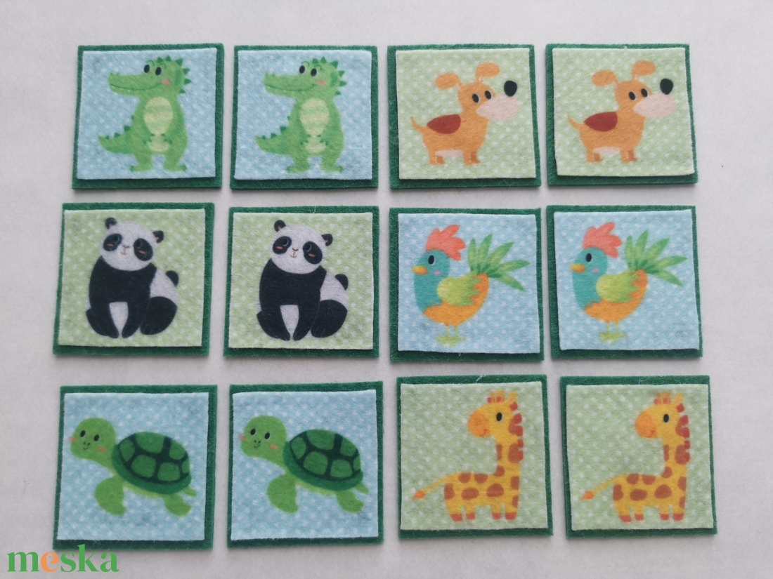 Mini társasjáték-könyvecske - dínós  - játék & sport - textilkönyv & babakönyv - Meska.hu