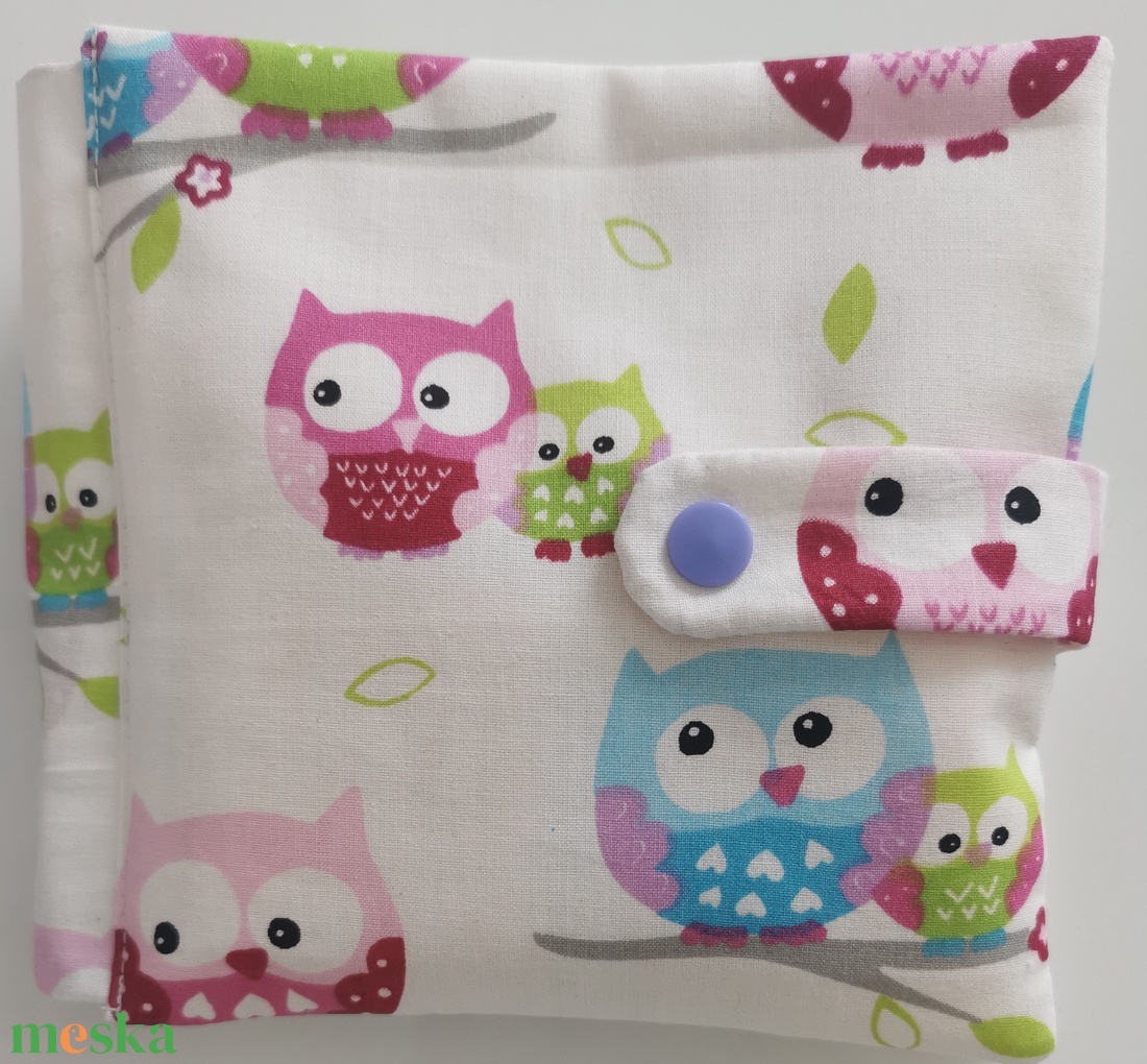 Mini társasjáték-könyvecske - baglyos  - játék & sport - textilkönyv & babakönyv - Meska.hu