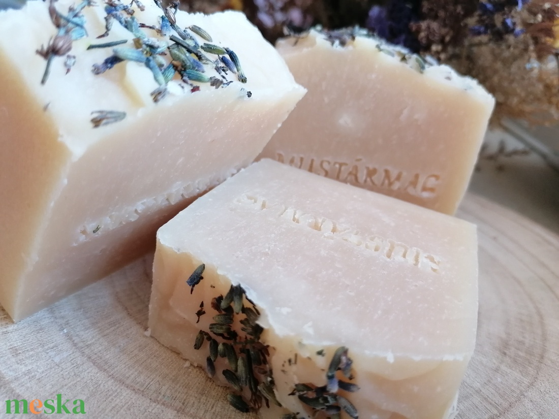 Kecsketejes sheavajas levendula illatú bőrápoló szappan - szépségápolás - szappan & fürdés - kézműves szappan - Meska.hu