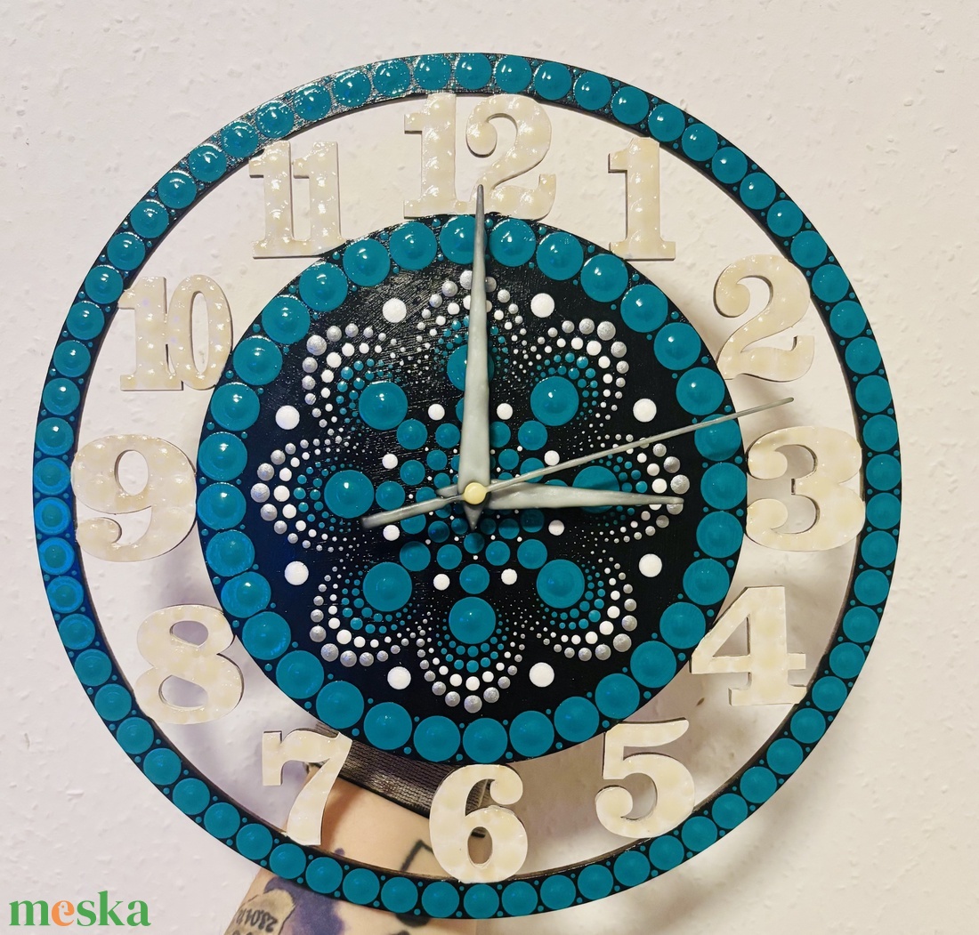 Mandala mintás fali óra - otthon & életmód - dekoráció - fali és függő dekoráció - falióra & óra - Meska.hu