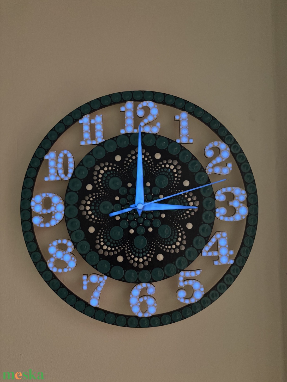 Mandala mintás fali óra - otthon & életmód - dekoráció - fali és függő dekoráció - falióra & óra - Meska.hu