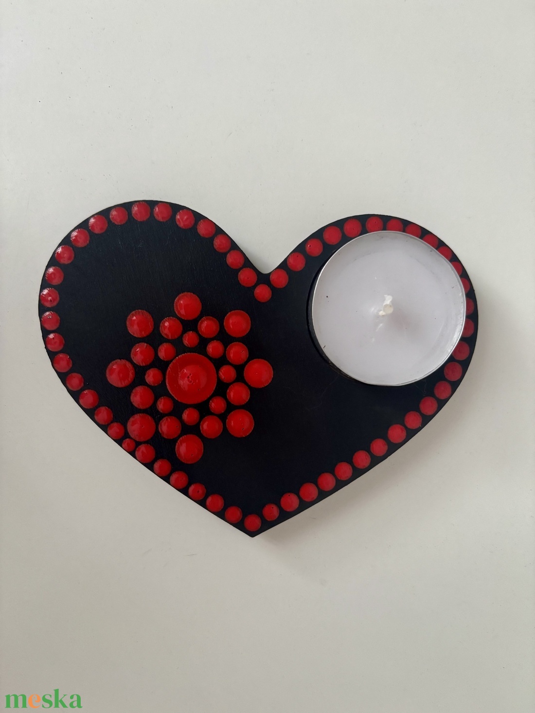 Szív alakú mécsestartó - otthon & életmód - gyertya, illat, aroma - mécses és mécsestartó - Meska.hu
