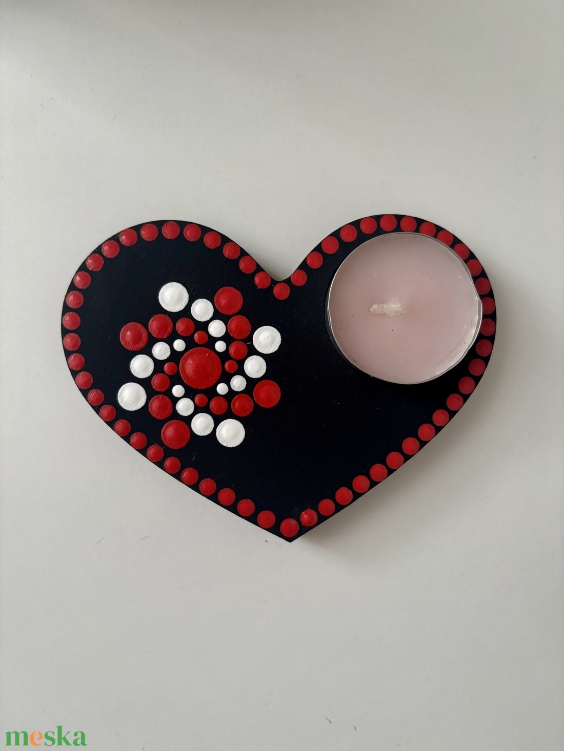 Szív alakú mécsestartó - otthon & életmód - gyertya, illat, aroma - mécses és mécsestartó - Meska.hu